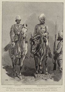 Les troubles à la frontière indienne, loyauté des princes indiens
